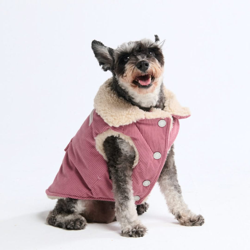 Chaqueta de Corderoy con Sherpa - Rosa