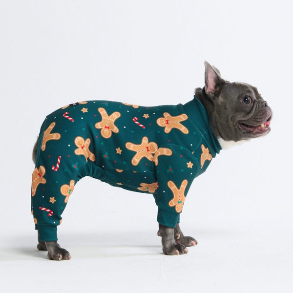 Pijama de Navidad para perro - Hombre de jengibre