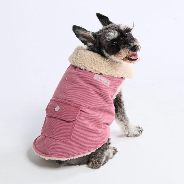 Chaqueta de Corderoy con Sherpa - Rosa