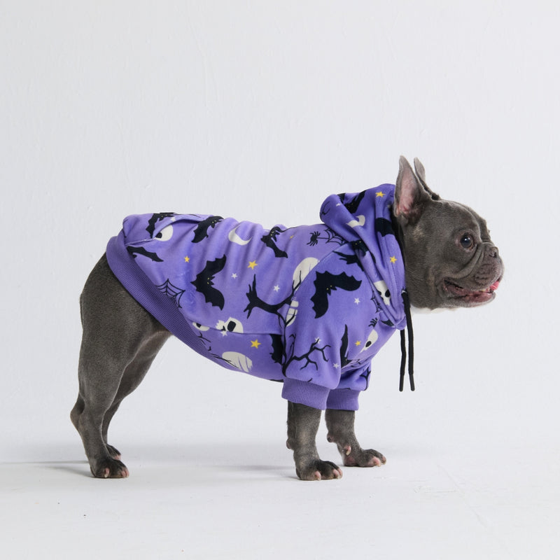 Sudadera con capucha para perro de Halloween - Morado