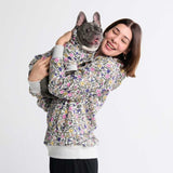 Sudadera Vintage Flower para Humano - Gris Claro