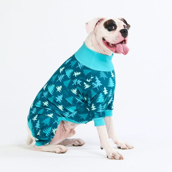 Pijama de Navidad para perro - Pinos