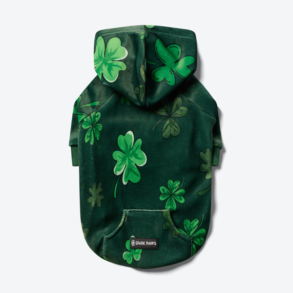 Sudadera con capucha para perro St. Patty's - Verde oscuro