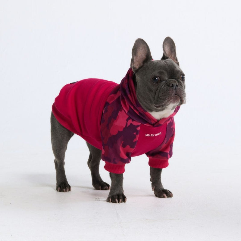 Sudadera con capucha para perro Fushia Camo