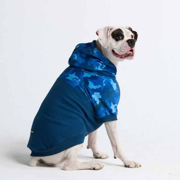 Sudadera con capucha para perro Blue Camo