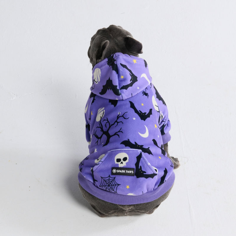 Sudadera con capucha para perro de Halloween - Morado