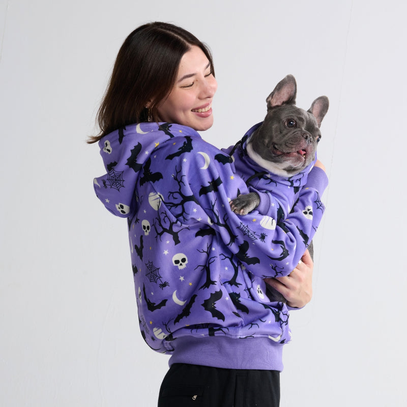 Sudadera con capucha para perro de Halloween - Morado