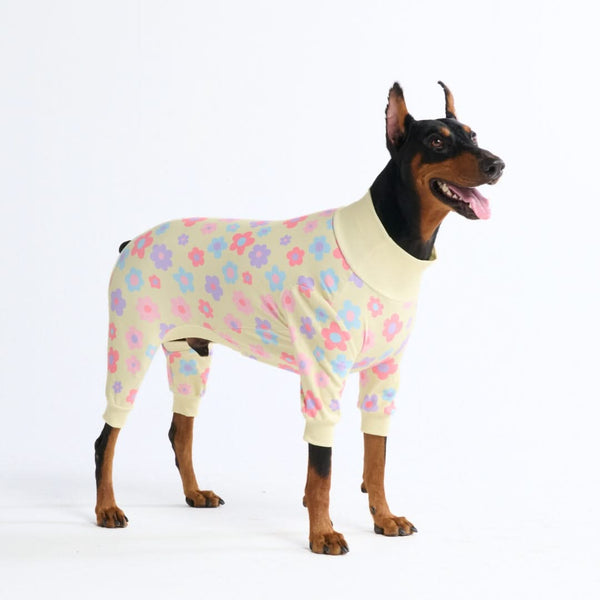 Pijama para Perros - Flores Amarillas