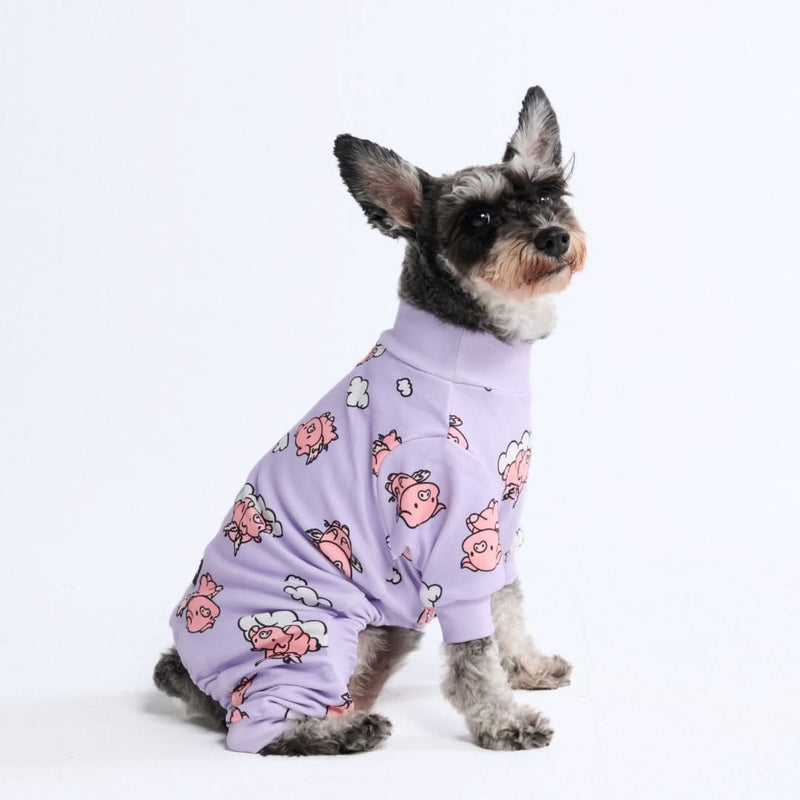 Pijama para Perro - Cuando los cerdos vuelan - Morado