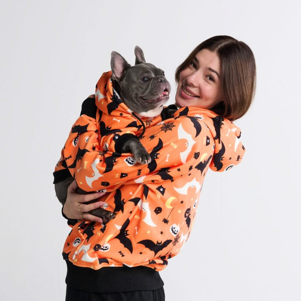 Sudadera con capucha de Halloween con forma de humano - Naranja