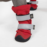 Botas para perros resistentes al agua con estructura flexible - Rojo