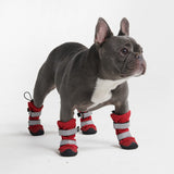 Botas para perros resistentes al agua con estructura flexible - Rojo