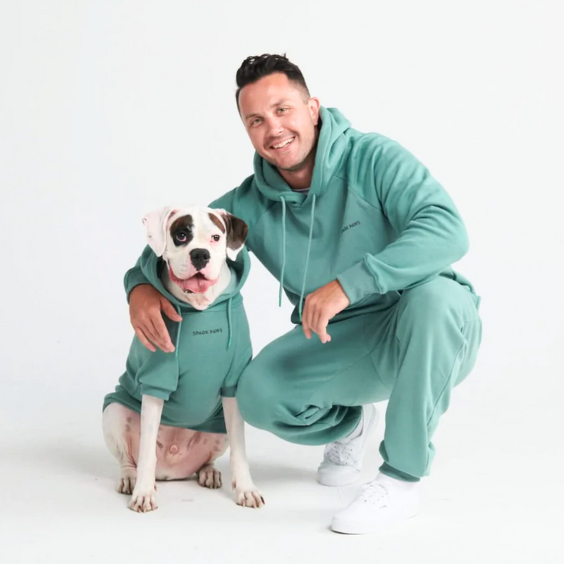 Sudadera Esencial para Humanos - Verde Azulado