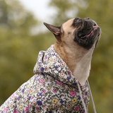 Sudadera Vintage Flower para Perro - Gris Claro