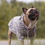 Sudadera Vintage Flower para Perro - Gris Claro