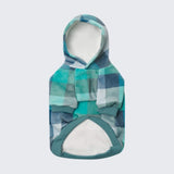 Turquoise Checkered Hoodie