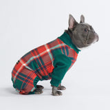 Pijama para Perros - Cuadros Verde y Rojo