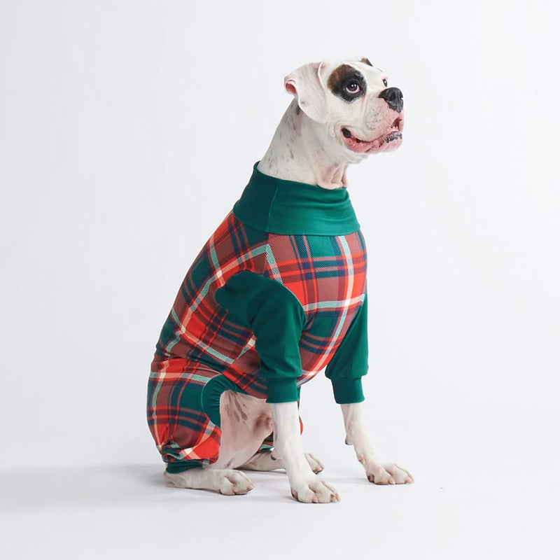 Pijama para Perros - Cuadros Verde y Rojo