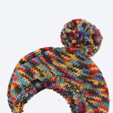 Gorro tejido con pompones para perros - Caleidoscopio